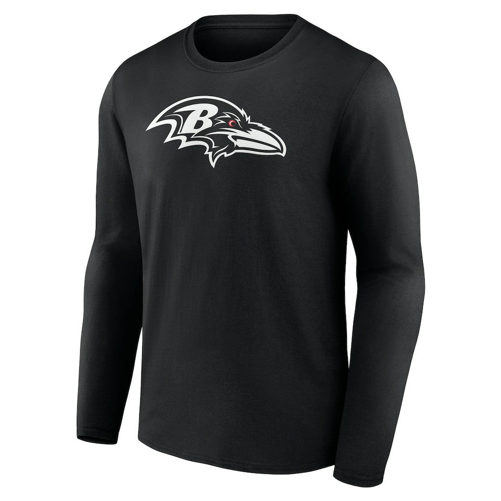 Baltimore Ravens Personalized Name & Number Monochrome Long Sleeve T-Shirt - Black cheap