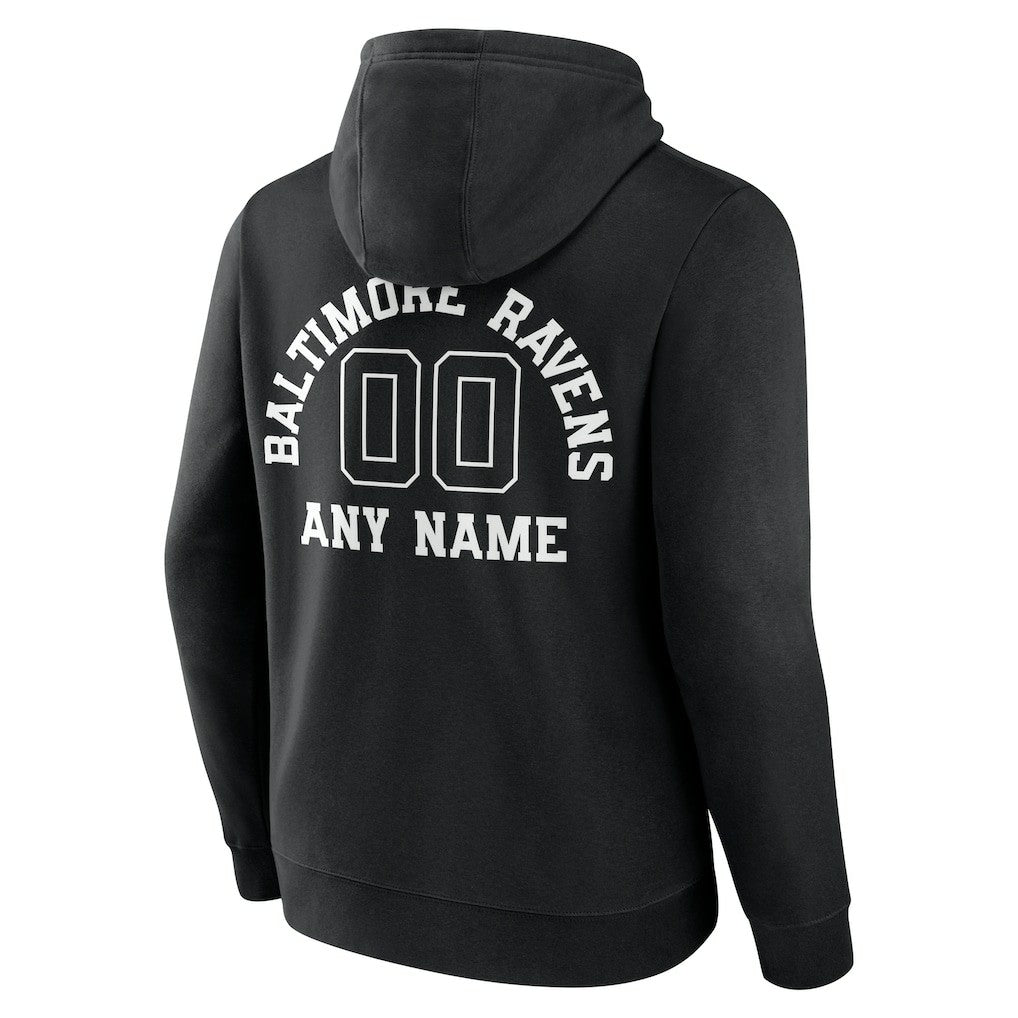 Baltimore Ravens Personalized Name & Number Pullover Hoodie - Black sale