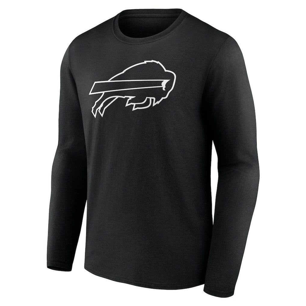 Buffalo Bills Personalized Name & Number Monochrome Long Sleeve T-Shirt - Black cheap