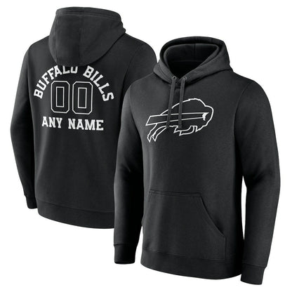 Buffalo Bills Personalized Name & Number Pullover Hoodie - Black sale