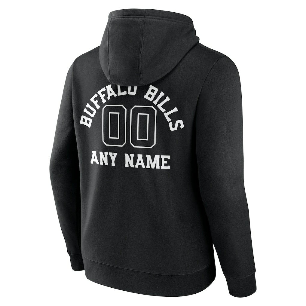 Buffalo Bills Personalized Name & Number Pullover Hoodie - Black sale