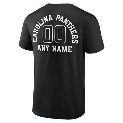 Carolina Panthers Personalized Name & Number Monochrome T-Shirt - Black cheap
