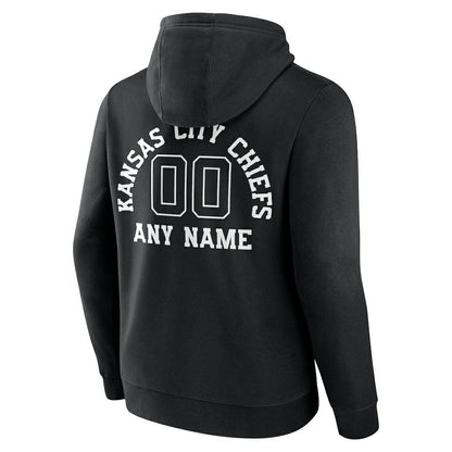 Kansas City Chiefs Personalized Name & Number Pullover Hoodie - Black discount