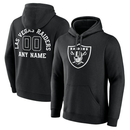 Las Vegas Raiders Personalized Name & Number Pullover Hoodie - Black on sale