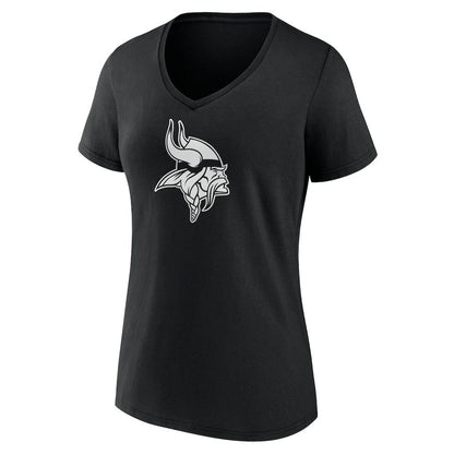 Minnesota Vikings Women's Personalized Name & Number Monochrome V-Neck T-Shirt - Black online