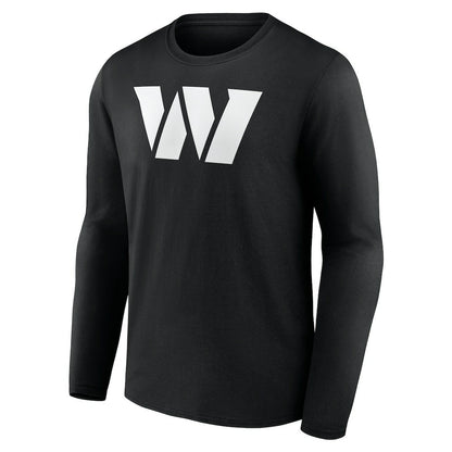 Washington Commanders Personalized Name & Number Monochrome Long Sleeve T-Shirt - Black discount