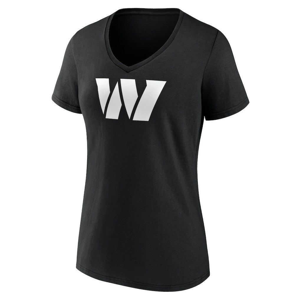 Washington Commanders Women's Personalized Name & Number Monochrome V-Neck T-Shirt - Black outlet