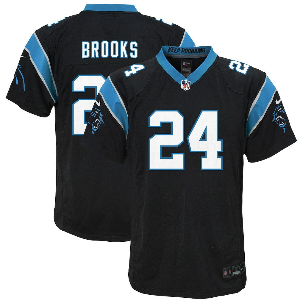 Jonathon Brooks Carolina Panthers Youth Game Jersey - Black | Nike for sale