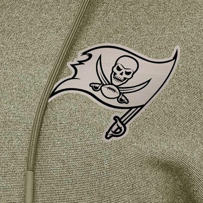 Tampa Bay Buccaneers Antigua Women's Justice Pullover Hoodie - Olive cheap