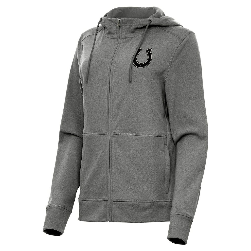 Indianapolis Colts Antigua Women's Seeker Full-Zip Hoodie Jacket - Heather Black sale
