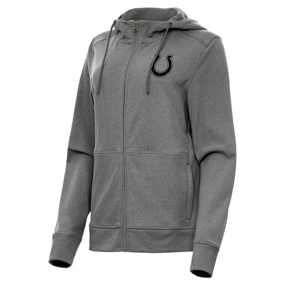 Indianapolis Colts Antigua Women's Seeker Full-Zip Hoodie Jacket - Heather Black sale