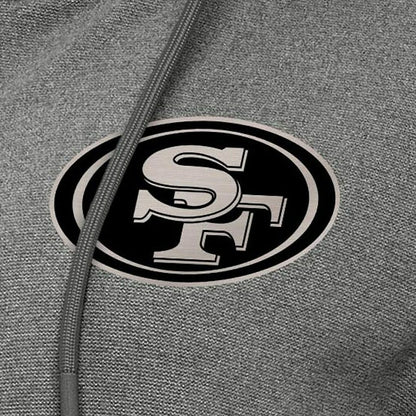 San Francisco 49ers Antigua Women's Seeker Full-Zip Hoodie Jacket - Heather Black sale