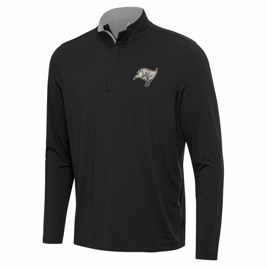 Tampa Bay Buccaneers Antigua Content Quarter-Zip Pullover Top - Black for sale