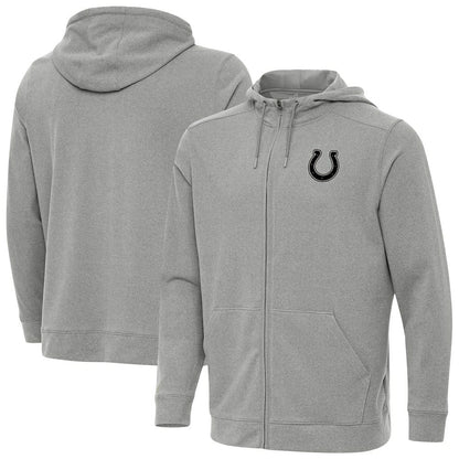 Indianapolis Colts Antigua Effortless Full-Zip Hoodie Jacket - Heather Gray sale