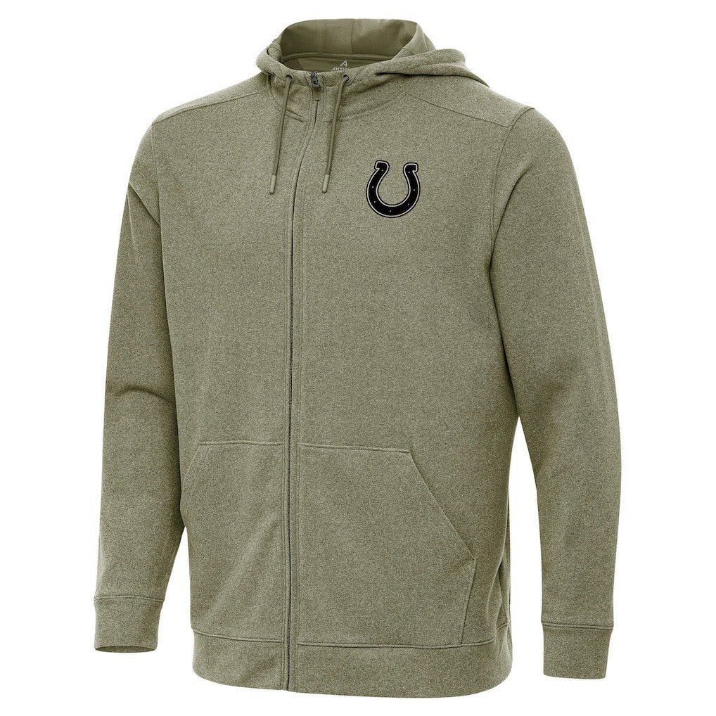 Indianapolis Colts Antigua Effortless Full-Zip Hoodie Jacket - Olive discount