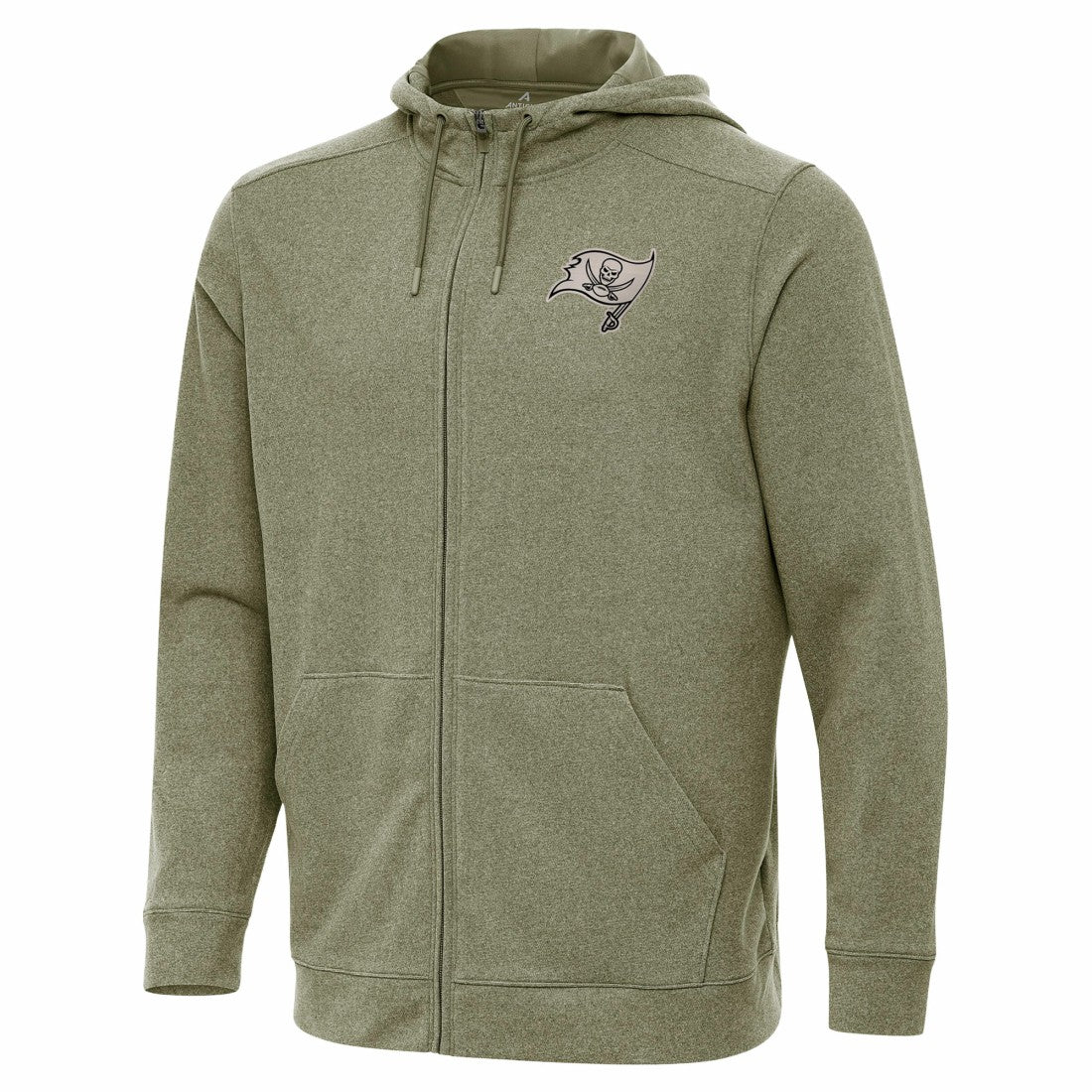 Tampa Bay Buccaneers Antigua Effortless Full-Zip Hoodie Jacket - Olive for sale