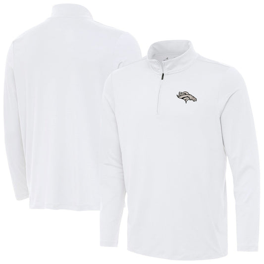 Denver Broncos Antigua Reprocess Quarter-Zip Top - White sale