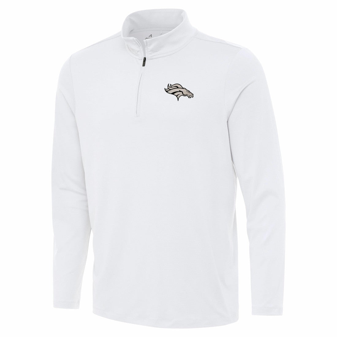 Denver Broncos Antigua Reprocess Quarter-Zip Top - White sale
