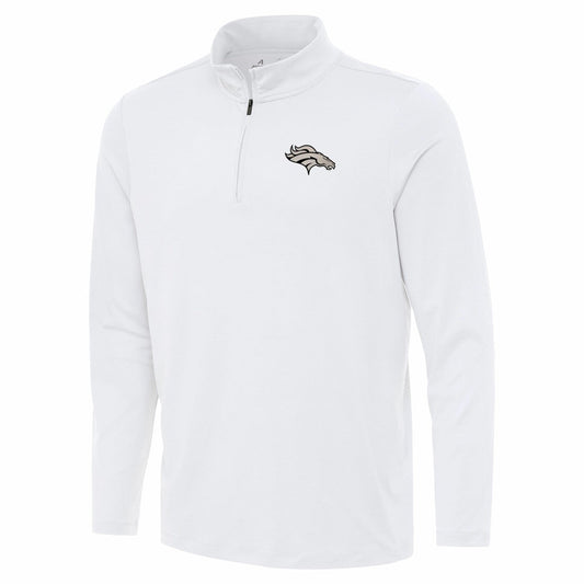 Denver Broncos Antigua Reprocess Quarter-Zip Top - White sale