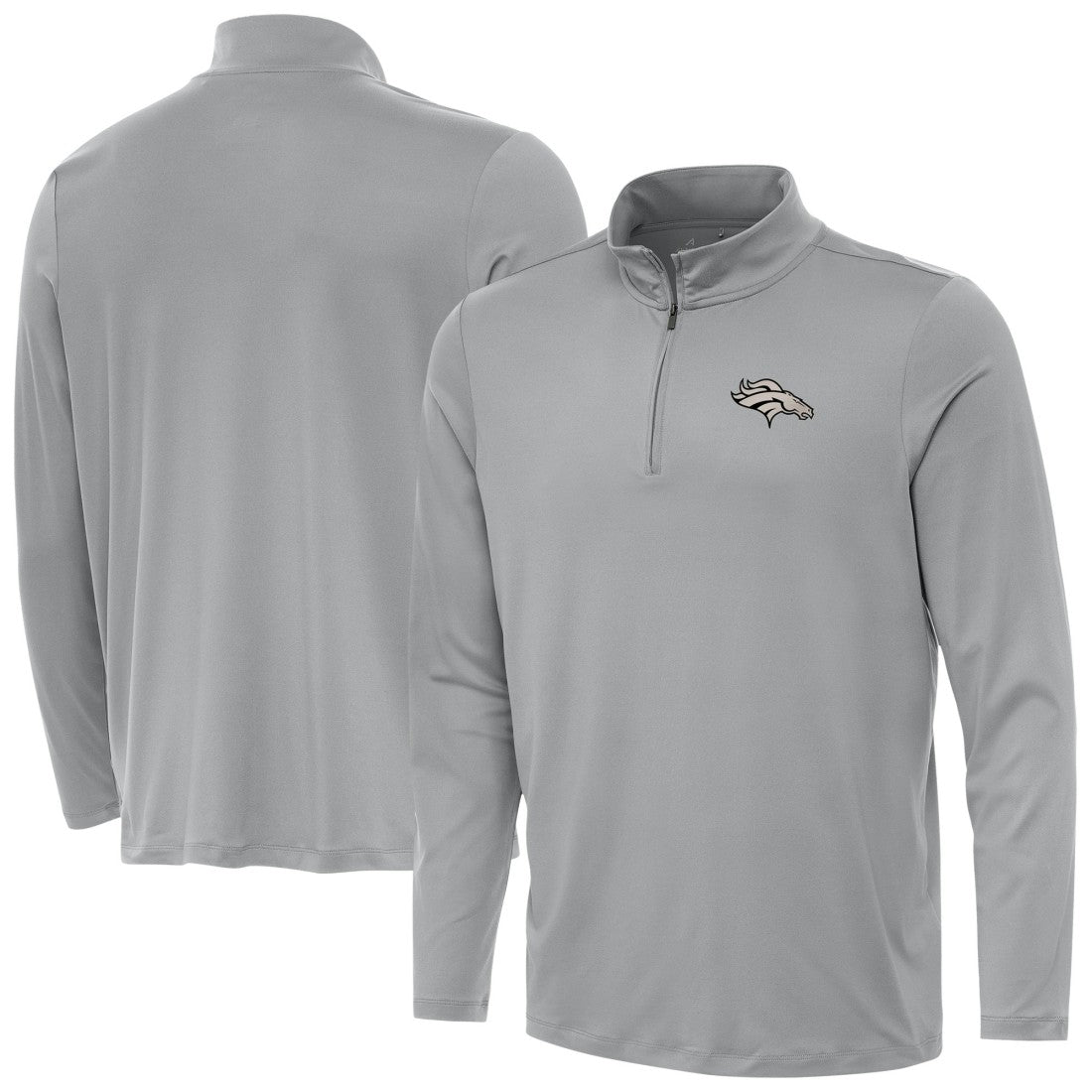 Denver Broncos Antigua Reprocess Quarter-Zip Top - Gray cheap