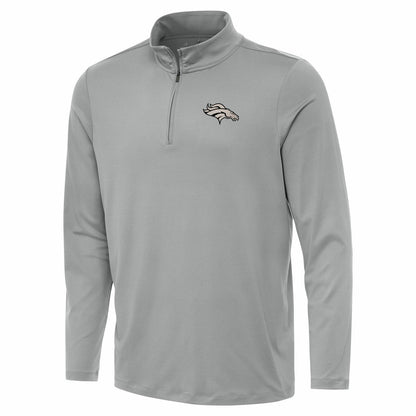 Denver Broncos Antigua Reprocess Quarter-Zip Top - Gray cheap