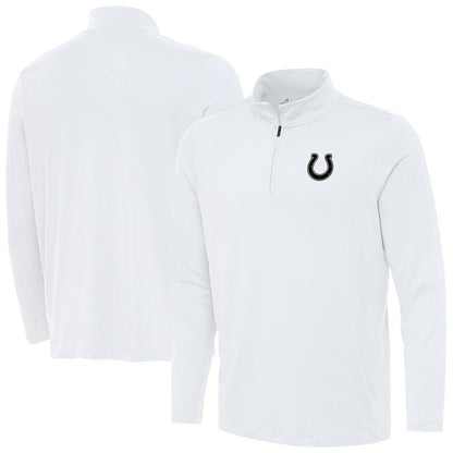 Indianapolis Colts Antigua Reprocess Quarter-Zip Top - White discount