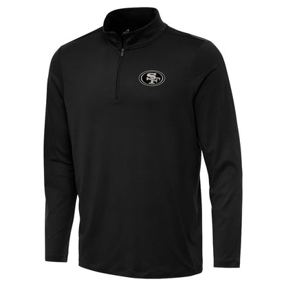 San Francisco 49ers Antigua Reprocess Quarter-Zip Top - Black for sale
