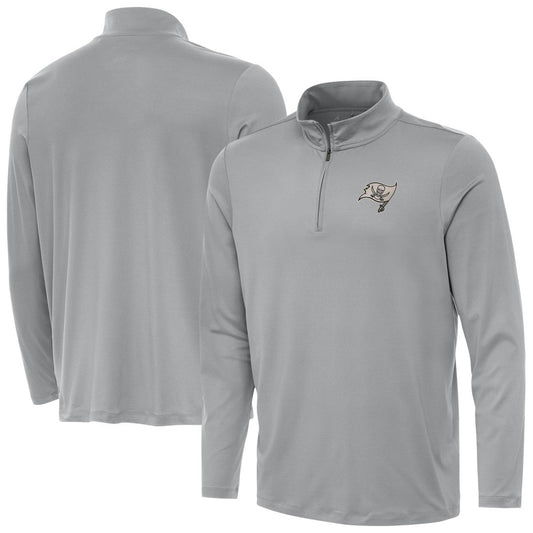 Tampa Bay Buccaneers Antigua Reprocess Quarter-Zip Top - Gray cheap