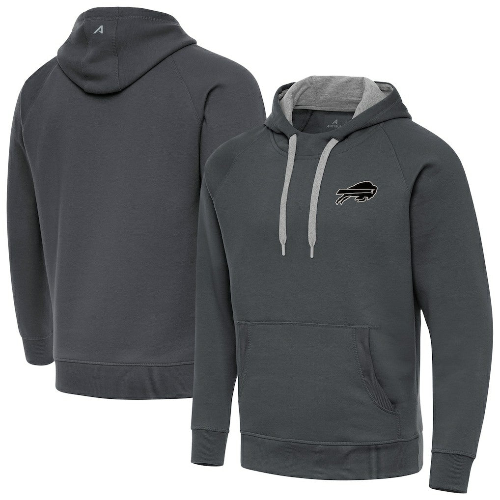 Buffalo Bills Antigua Brushed Carbon Victory Pullover Hoodie - Charcoal outlet