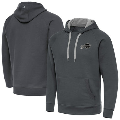 Buffalo Bills Antigua Brushed Carbon Victory Pullover Hoodie - Charcoal outlet