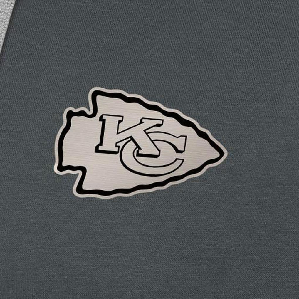 Kansas City Chiefs Antigua Brushed Carbon Victory Pullover Hoodie - Charcoal sale