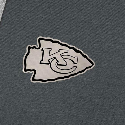 Kansas City Chiefs Antigua Brushed Carbon Victory Pullover Hoodie - Charcoal sale