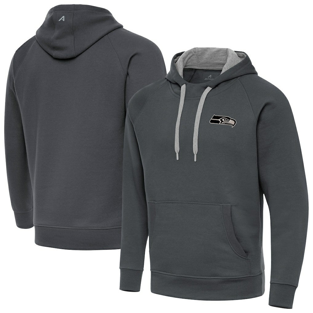 Seattle Seahawks Antigua Brushed Carbon Victory Pullover Hoodie - Charcoal outlet