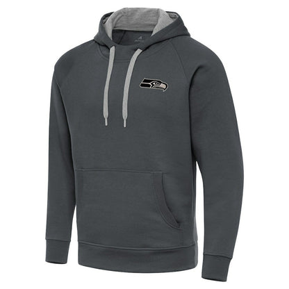 Seattle Seahawks Antigua Brushed Carbon Victory Pullover Hoodie - Charcoal outlet