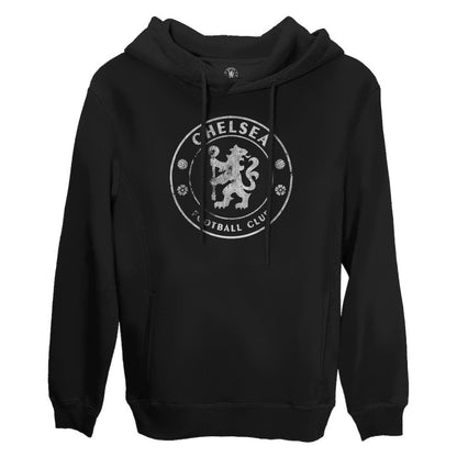 Chelsea 1863FC Monochrome Badge Fleece Pullover Hoodie - Black outlet