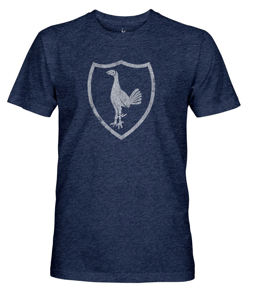 Tottenham Hotspur 1863FC Retro Monochrome Badge Vintage Tri-Blend T-Shirt - Navy outlet