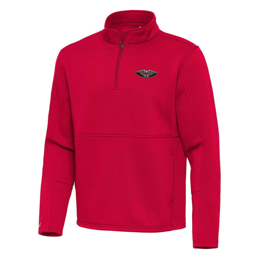 New Orleans Pelicans Antigua Twist Quarter-Zip Pullover Top - Red for sale