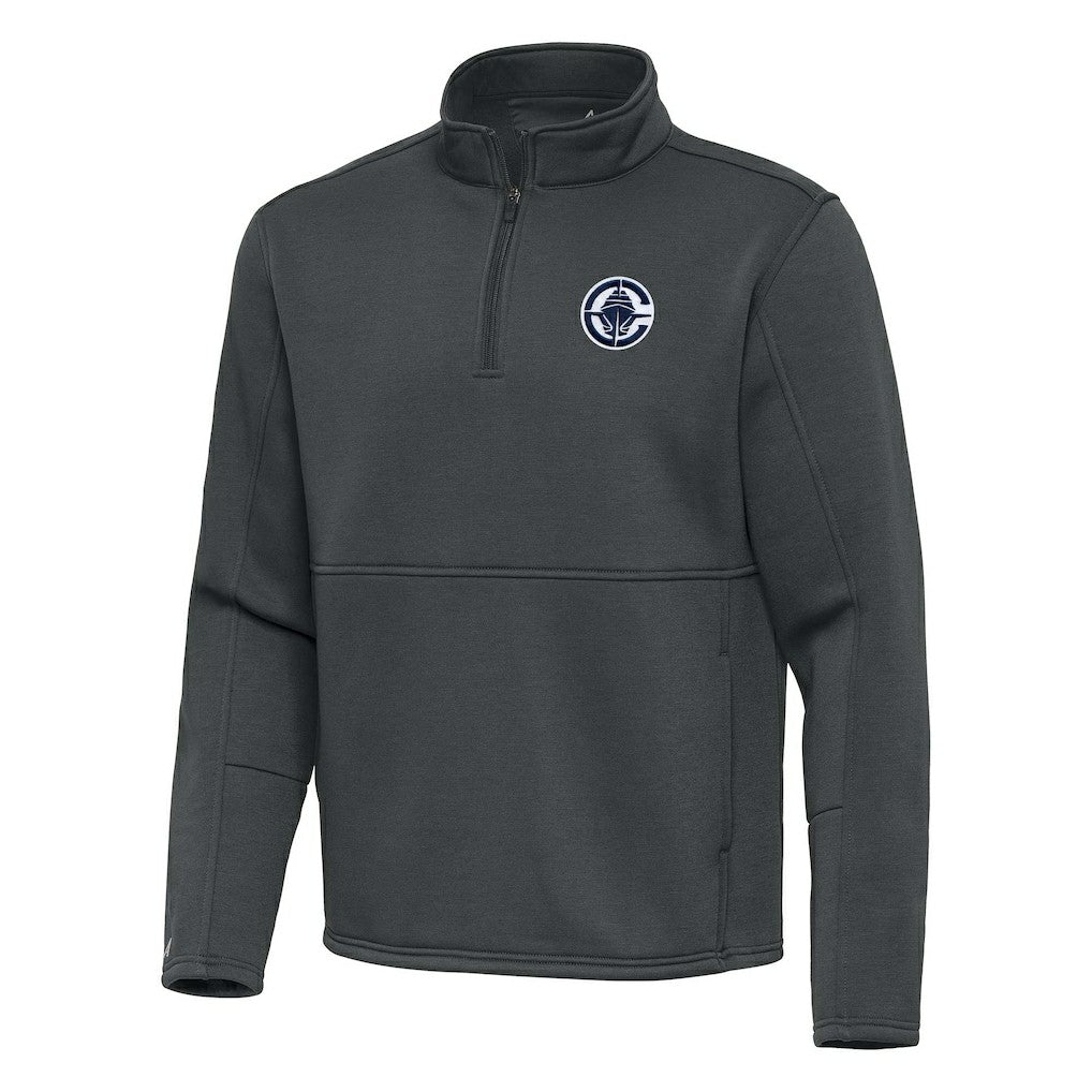 LA Clippers Antigua Twist Quarter-Zip Pullover Top - Pewter outlet