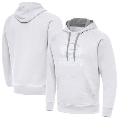 Green Bay Packers Antigua Victory Pullover Hoodie - White cheap
