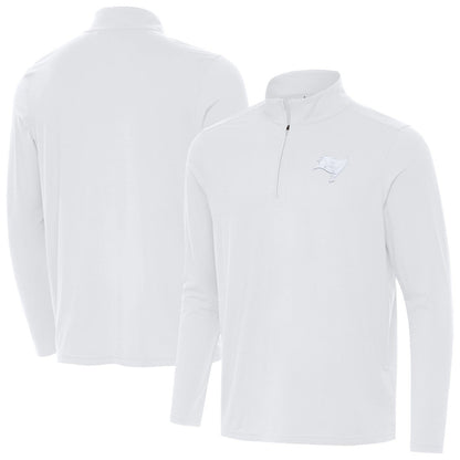 Tampa Bay Buccaneers Antigua Intent Quarter-Zip Jacket - White sale