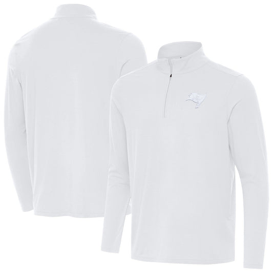 Tampa Bay Buccaneers Antigua Intent Quarter-Zip Jacket - White sale
