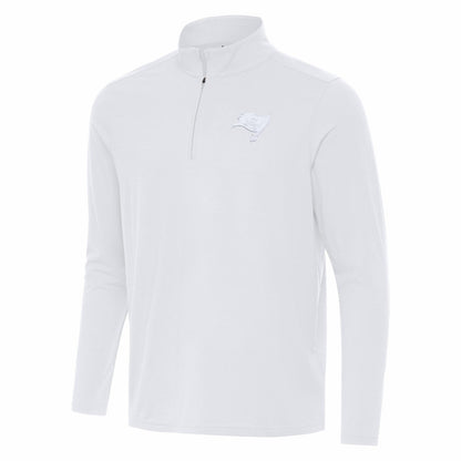 Tampa Bay Buccaneers Antigua Intent Quarter-Zip Jacket - White sale