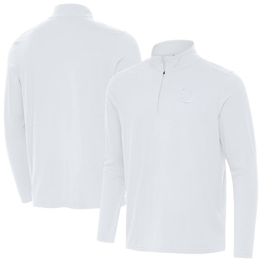 Indianapolis Colts Antigua Intent Quarter-Zip Jacket - White discount
