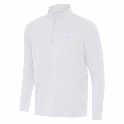Indianapolis Colts Antigua Intent Quarter-Zip Jacket - White discount
