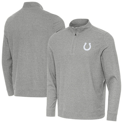 Indianapolis Colts Antigua Subtle Quarter-Zip Jacket - Heather Gray cheap