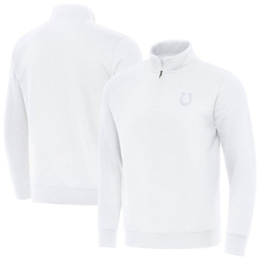 Indianapolis Colts Antigua Victory Quarter-Zip Top - White sale