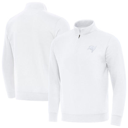 Tampa Bay Buccaneers Antigua Victory Quarter-Zip Top - White for sale