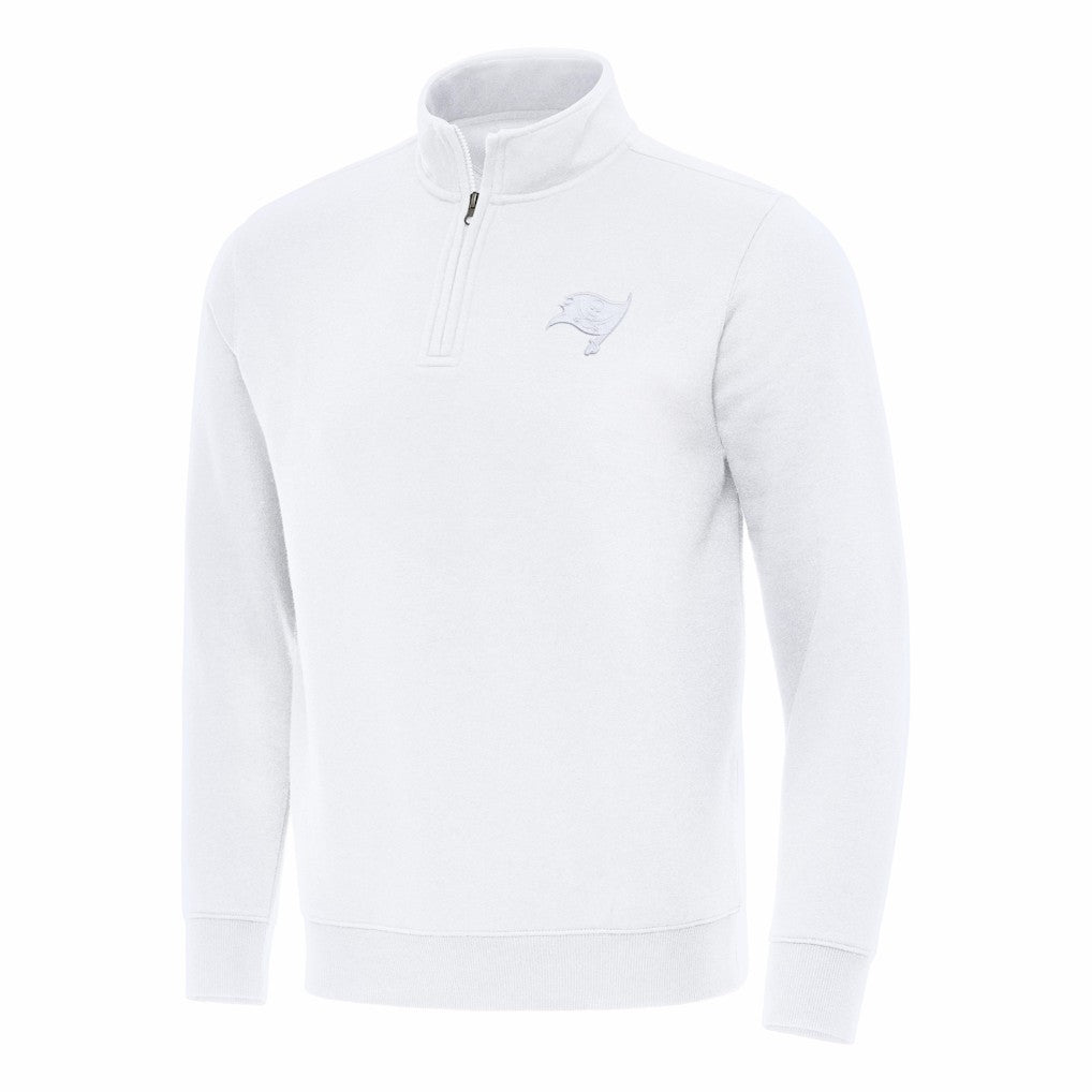 Tampa Bay Buccaneers Antigua Victory Quarter-Zip Top - White for sale