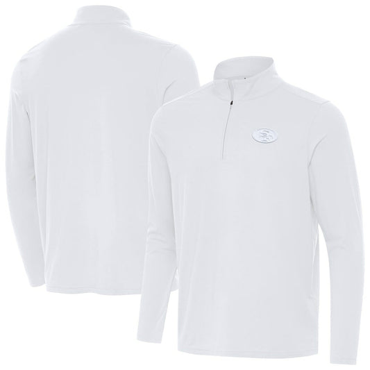 San Francisco 49ers Antigua Intent Quarter-Zip Top - White discount