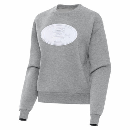 San Francisco 49ers Antigua Women's Victory Pullover Sweatshirt - Heather Gray on sale